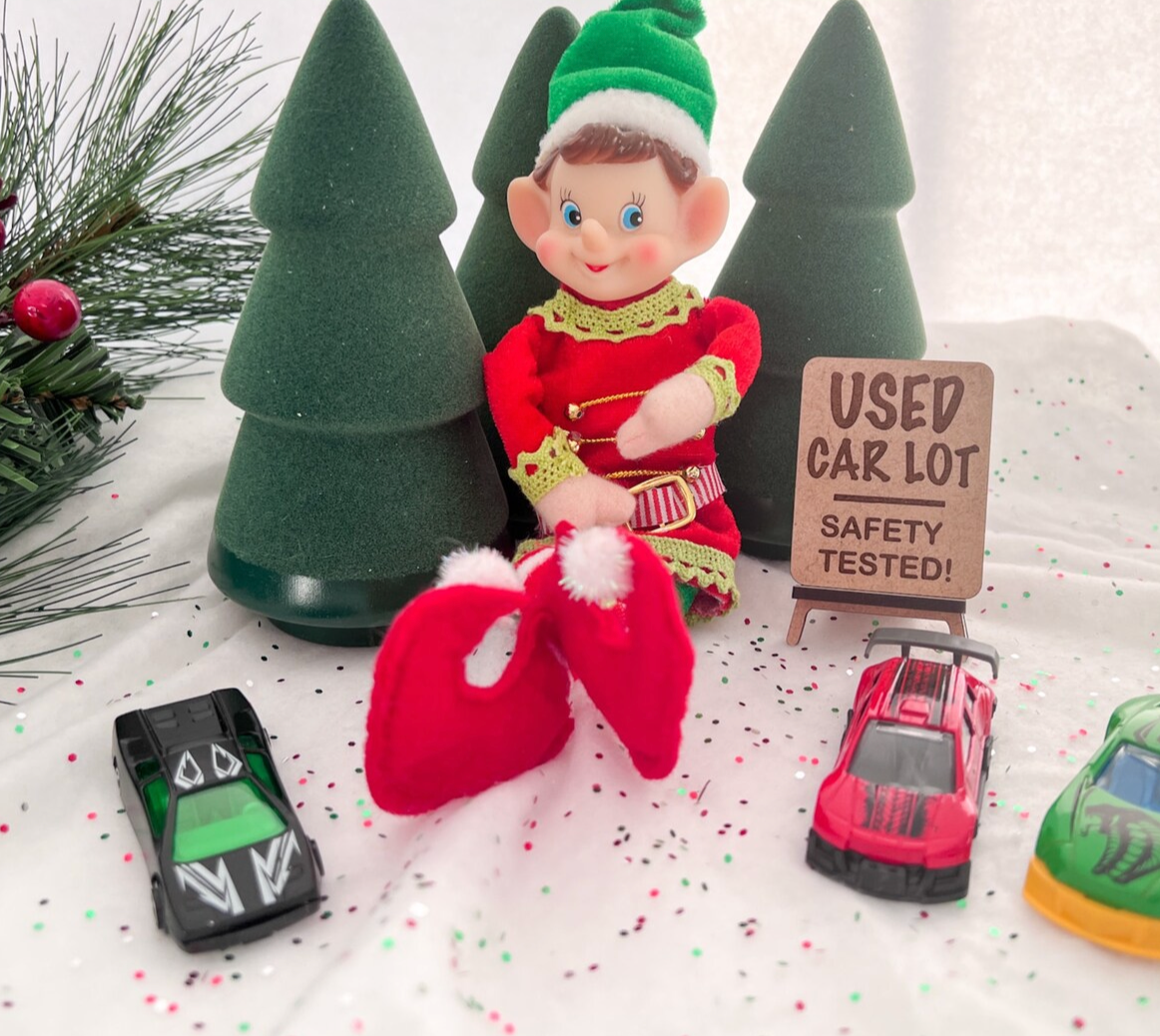 Toy Car Lot Elfie Prop
