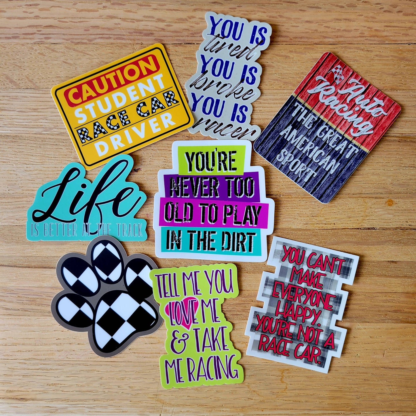 Tell Me You Love Me & Take Me Racing Sticker