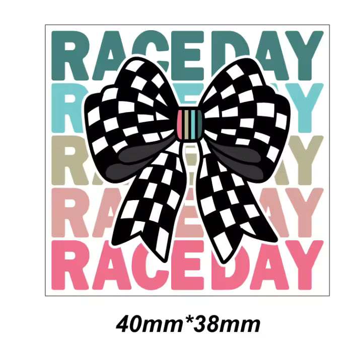 Race Day Bow Straw Topper