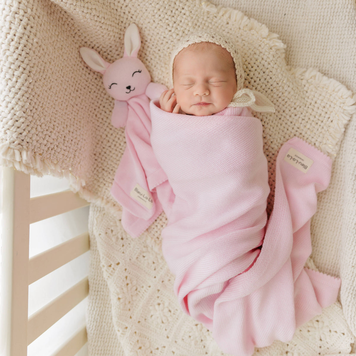 Blanket and Lovey Security Blanket Organic Cotton Gift Set