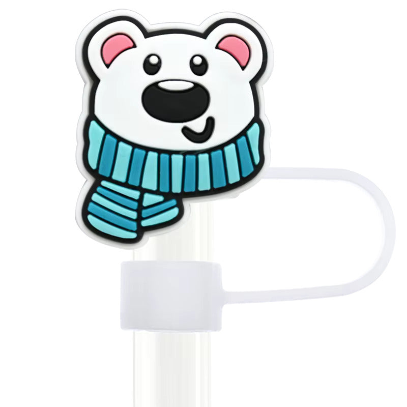 Winter Polar Bear Straw Topper