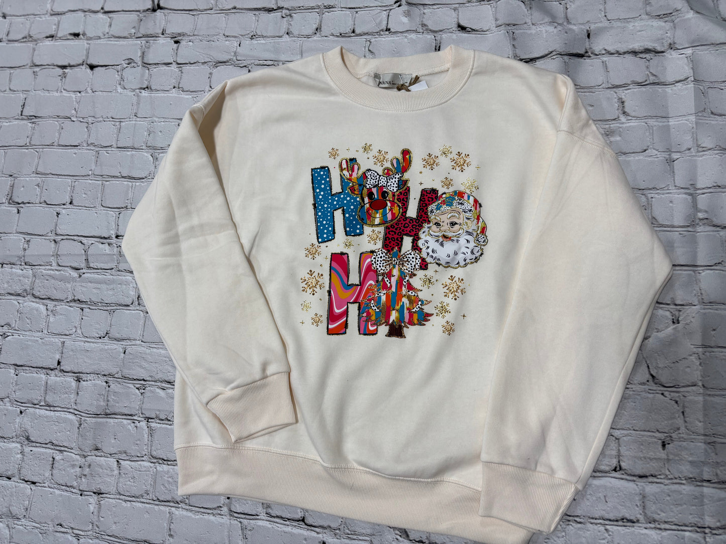 Ho Ho Ho - Cream - Crew Neck