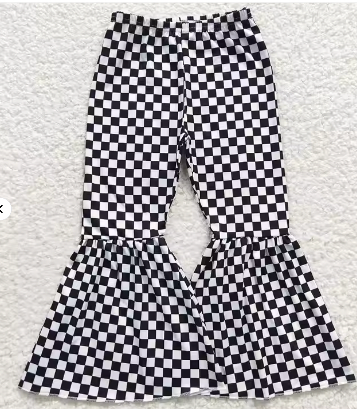 Baby Checkered Bell Bottom Pants