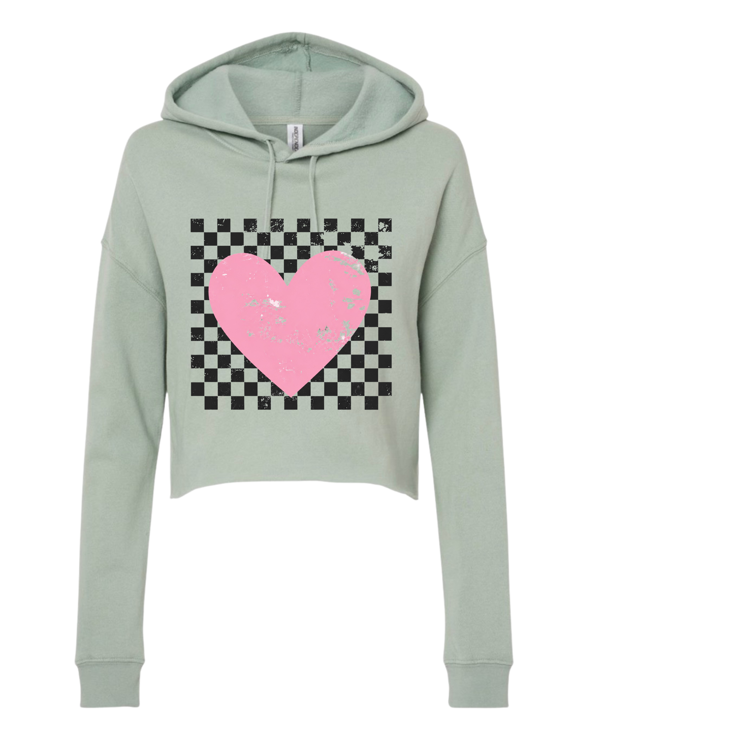 Racing Heart Cropped Hoodie