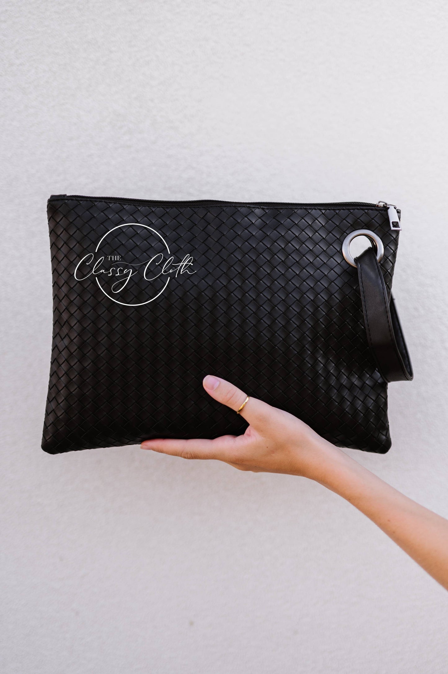 Trendy Clutch - Weave Black
