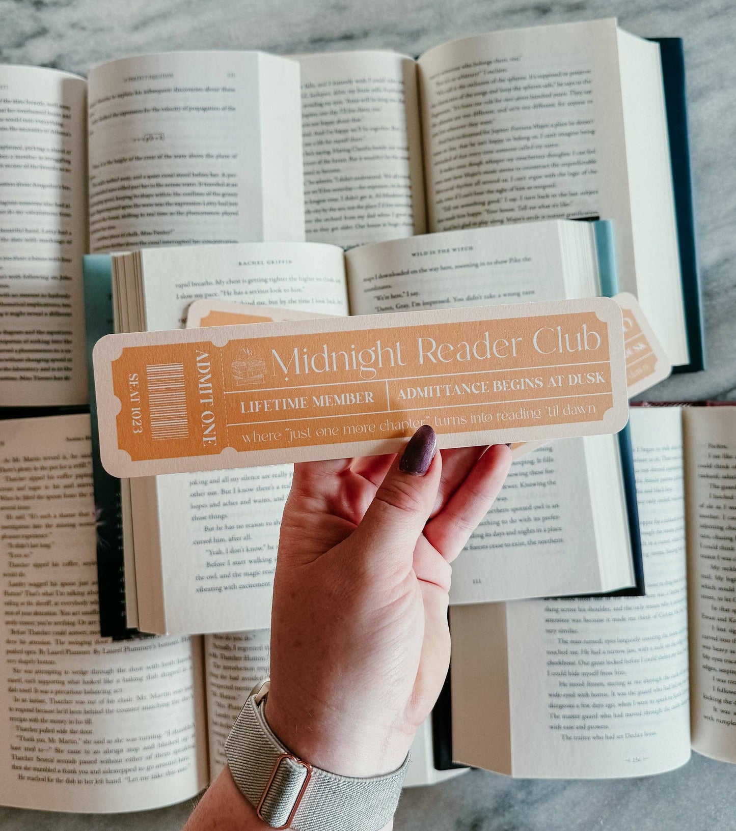 Midnight Reader Club Bookmark | Pastel Color Ticket Design | Spring Pastel Bookmark Pack