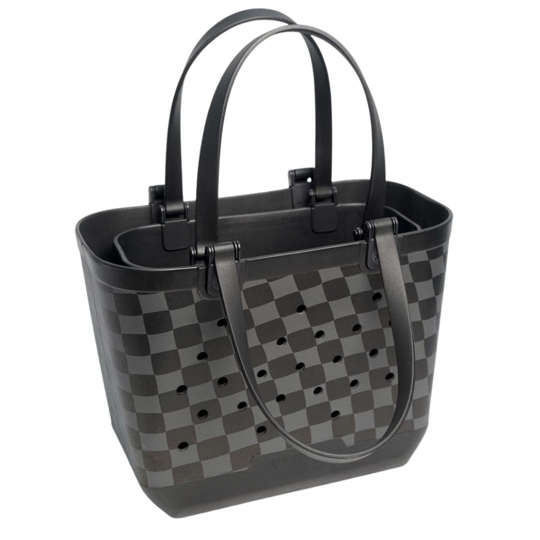 Black Checkered Tote