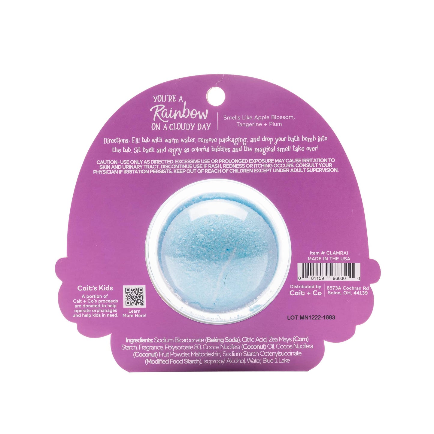 You're a Rainbow on a Cloudy Day Clamshell Bath Bomb
