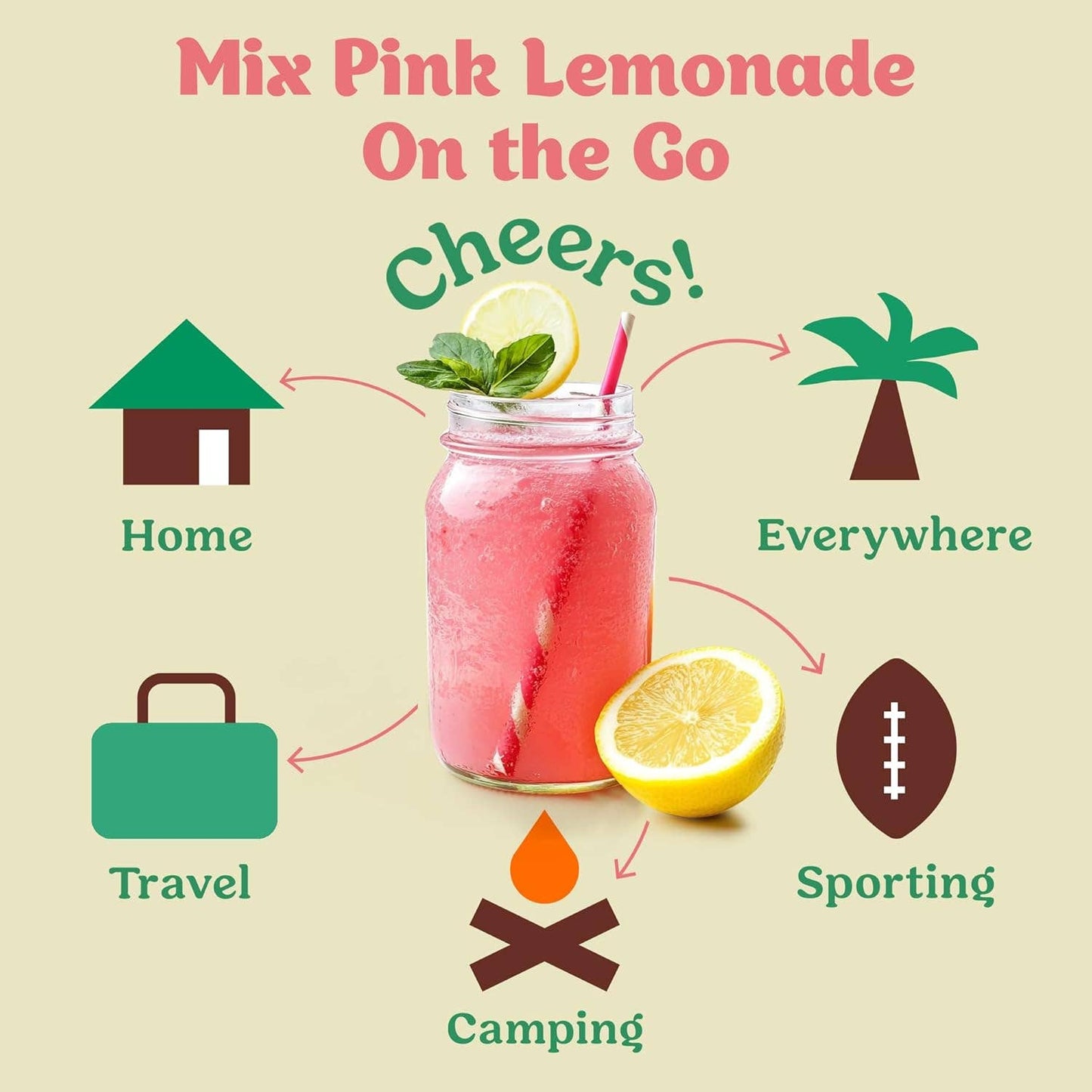 Pink Lemonade Cocktail / Mocktail Mixer