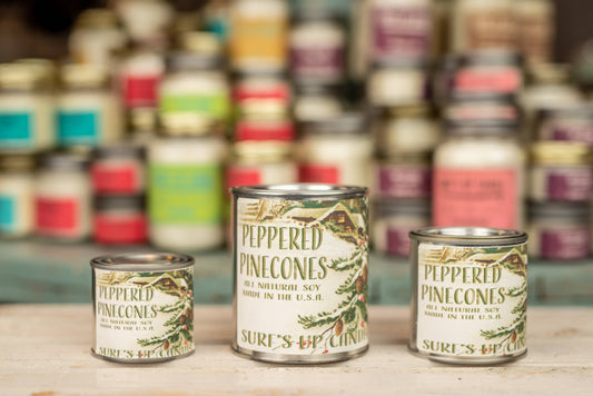 Peppered Pinecones Paint Can Candle- Vintage Collection - 1/4 Pint