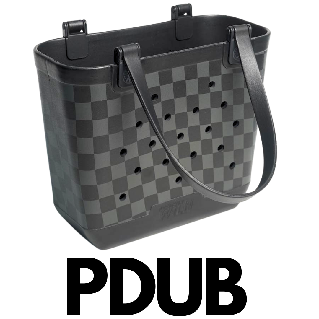 Black Checkered Tote
