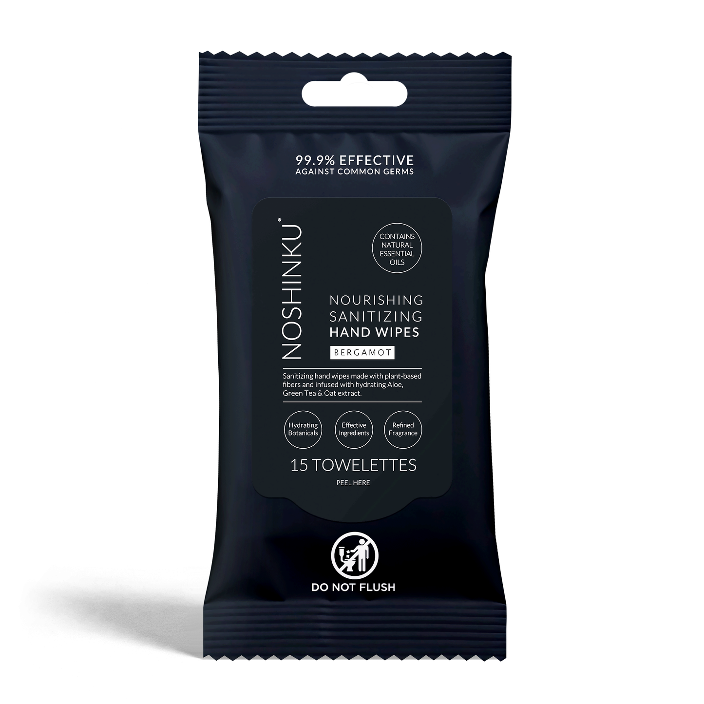 Bergamot Nourishing Hand Sanitizing Travel Wipes