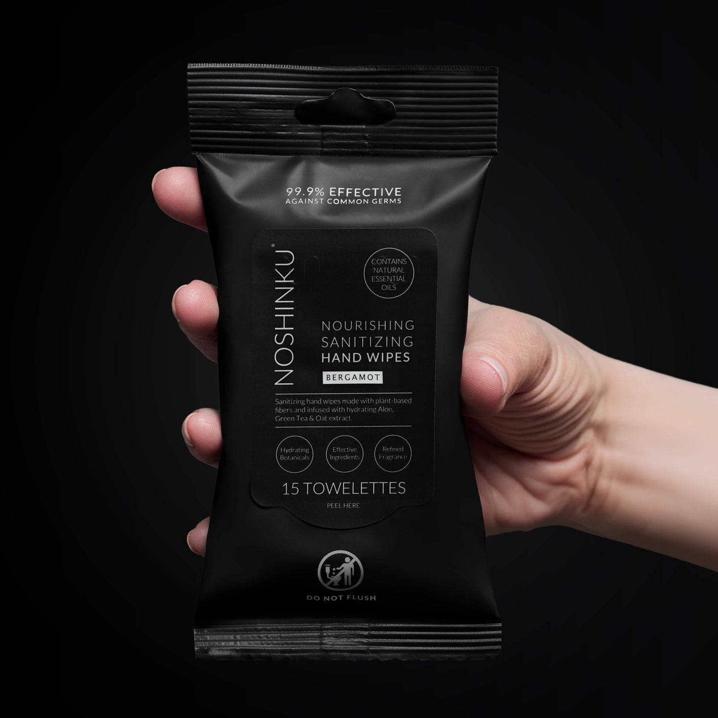 Bergamot Nourishing Hand Sanitizing Travel Wipes