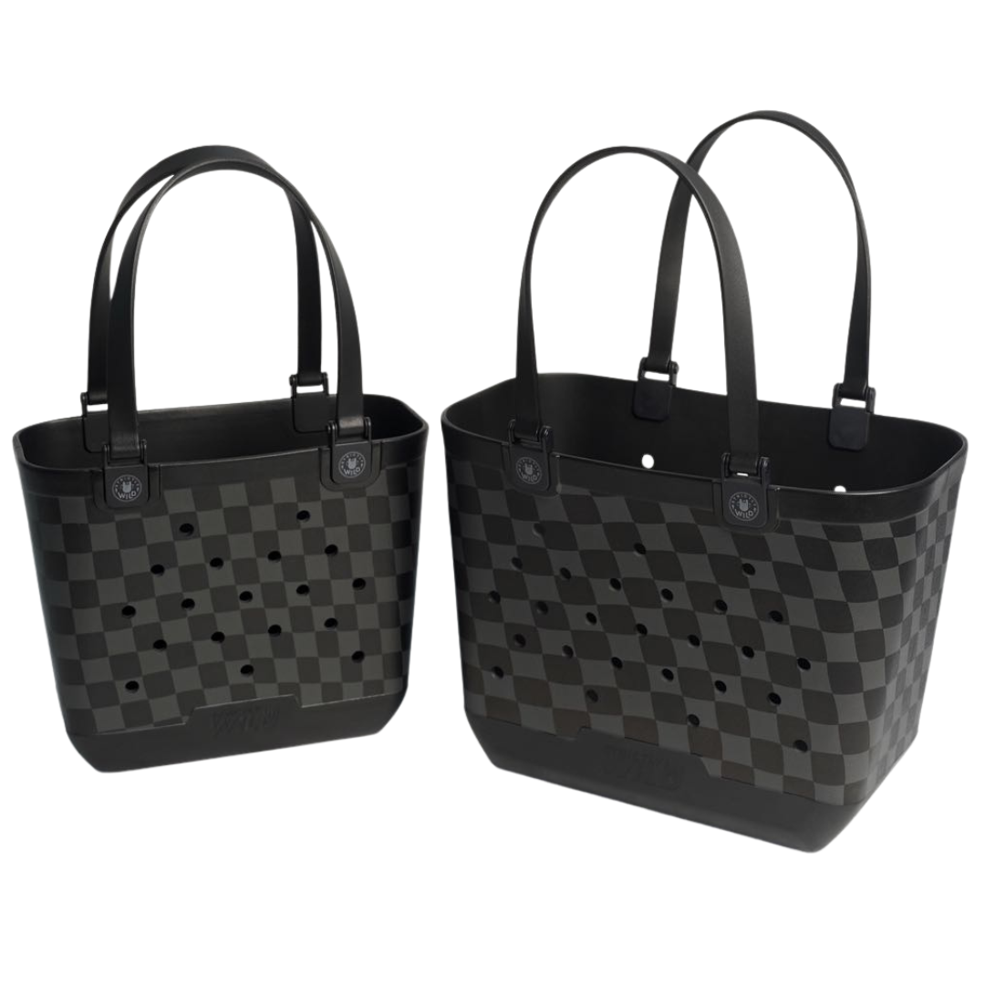 Black Checkered Tote