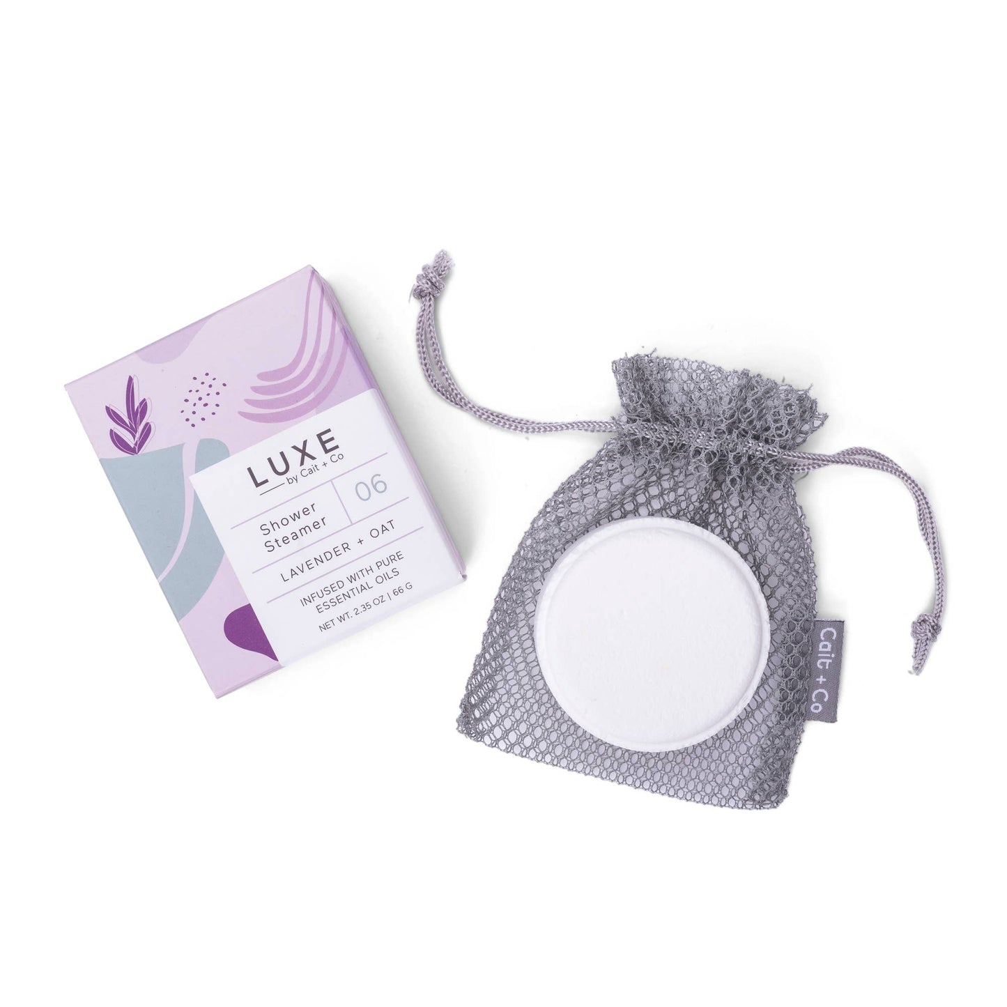 Luxe Lavender + Oat Shower Steamer Fizzy Bomb