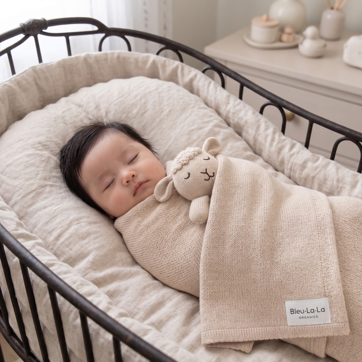 Blanket Lovey - 100% Organic Cotton Baby Blanket with Comfort Lovey