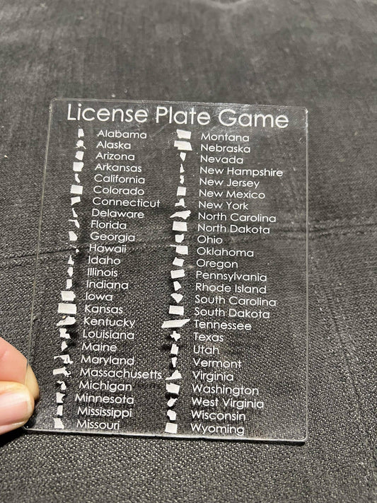 License Plate Game