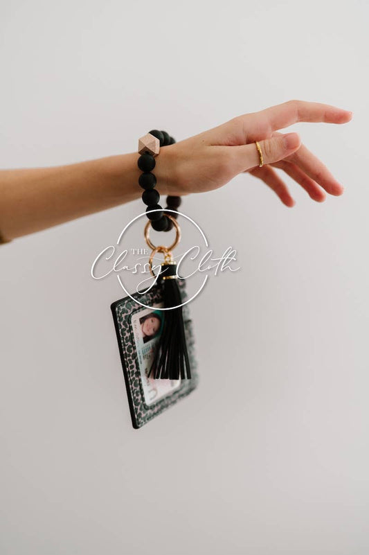 Wristlet Keychain Wallet - Leopard