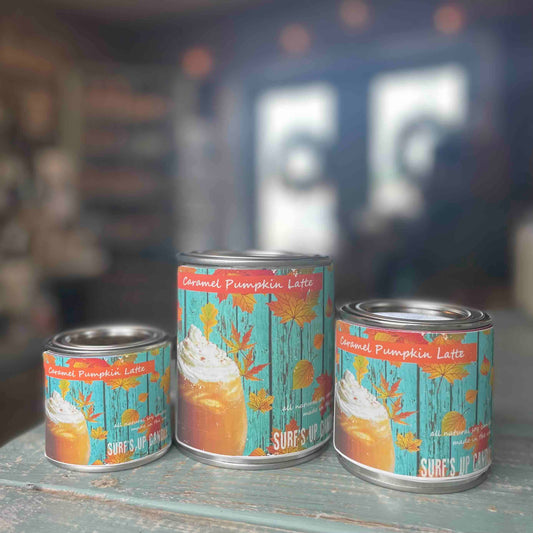 Caramel Pumpkin Latte Paint Can Candle - Vintage Collection - 1/4 Pint