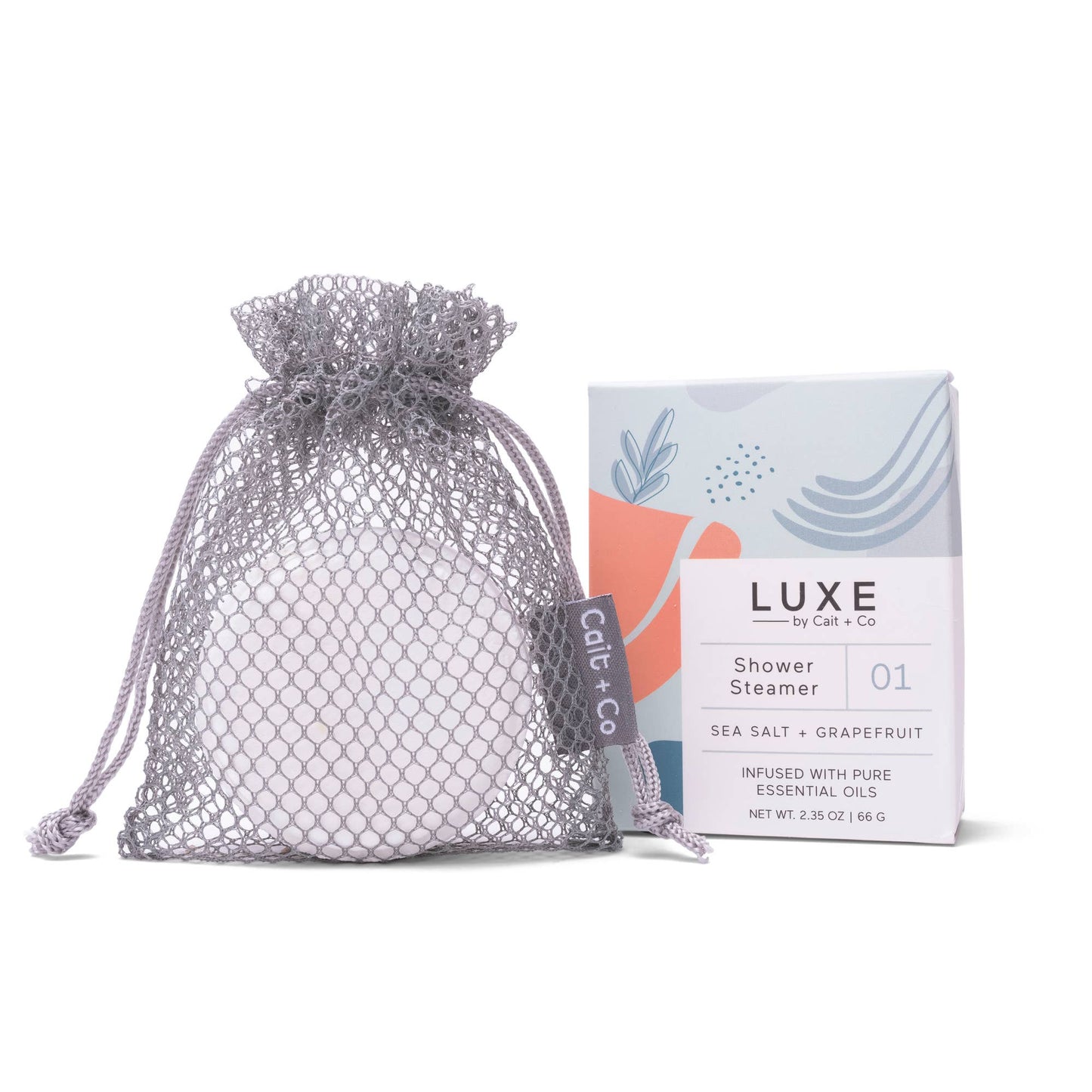 Luxe Sea Salt + Grapefruit Shower Steamer Fizzy Bomb