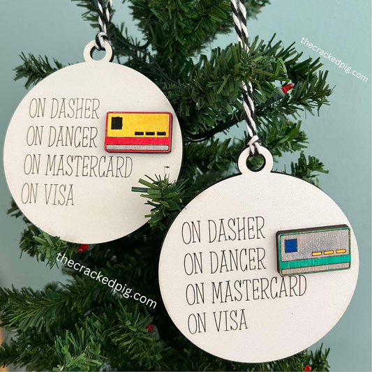 Credit Card Christmas Funny Ornament