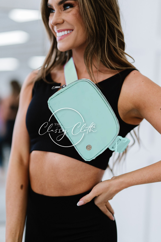 Nylon Belt Bag- Aqua Blue