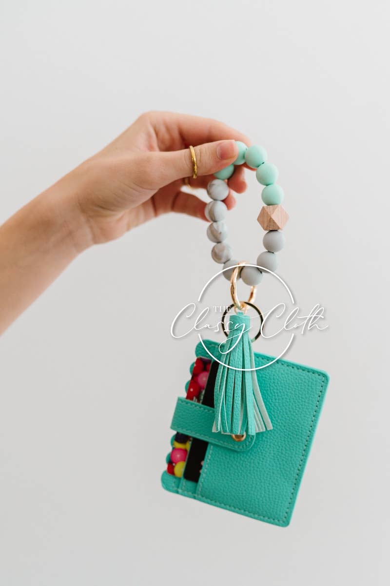Wristlet Keychain Wallet - Mint