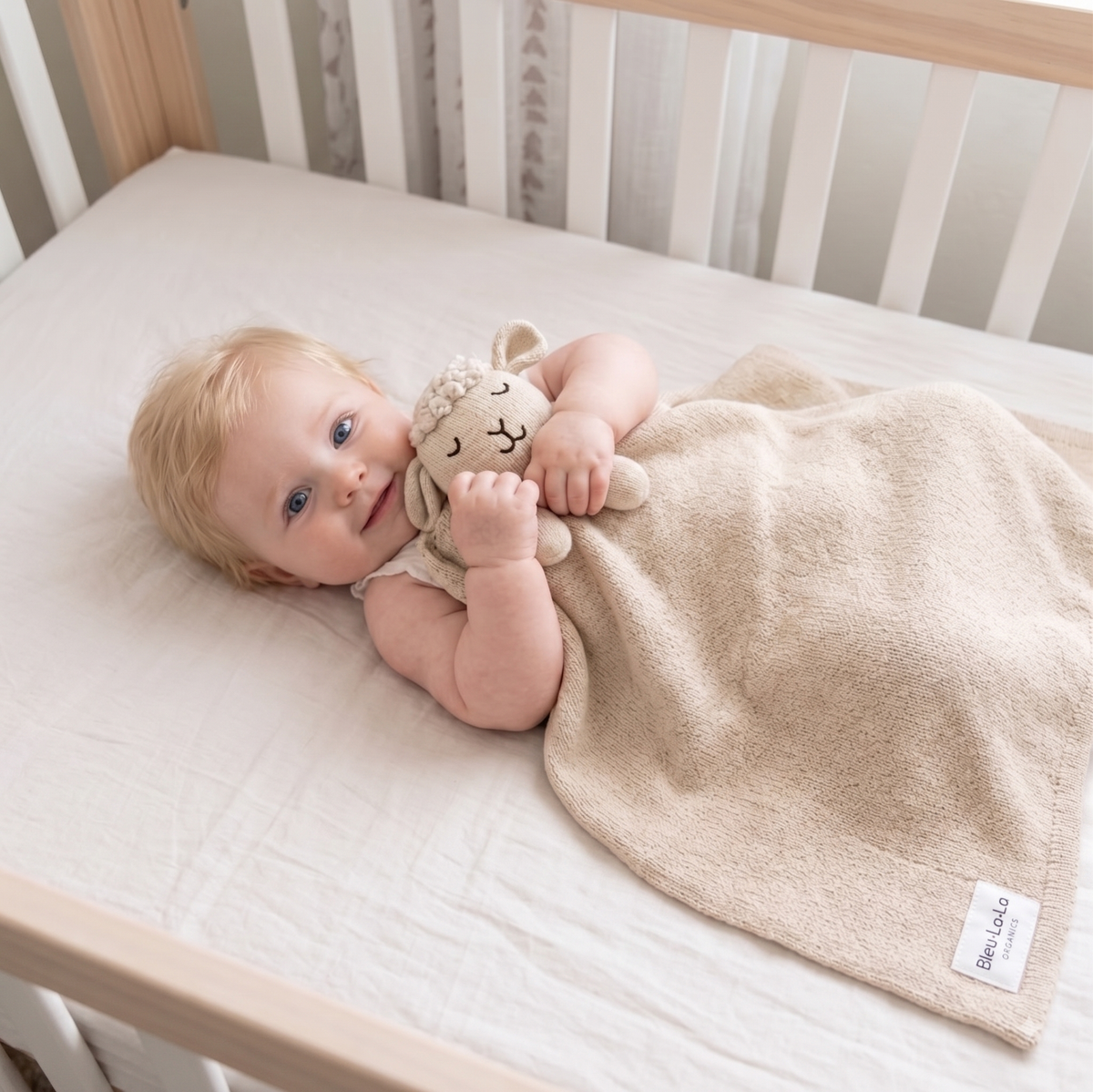 Blanket Lovey - 100% Organic Cotton Baby Blanket with Comfort Lovey