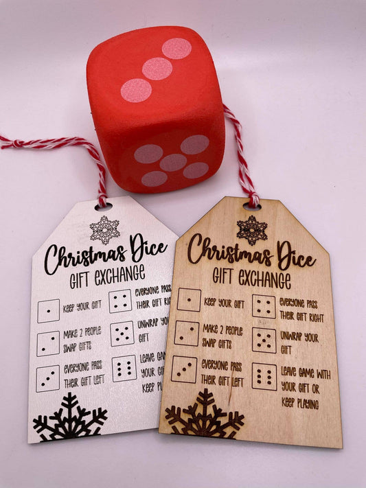 Christmas Dice Gift Exchange Ornament | White Elephant Game