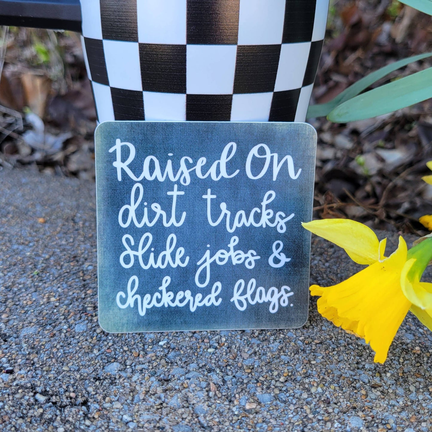 Raised on Dirt Tracks Sticker