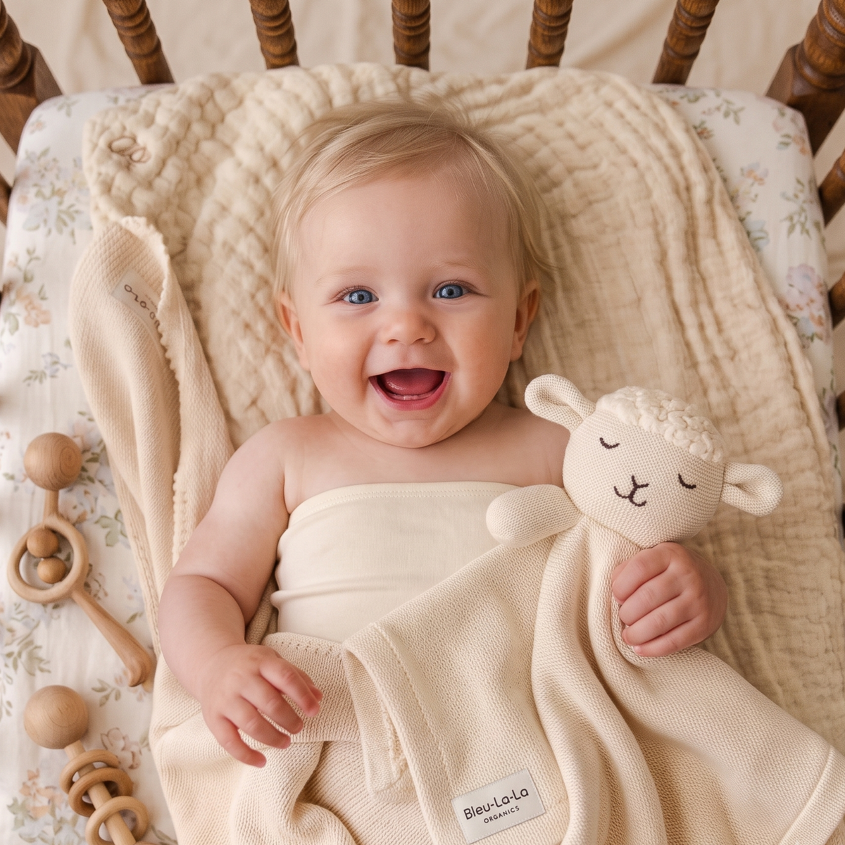 Blanket and Lovey Security Blanket Organic Cotton Gift Set