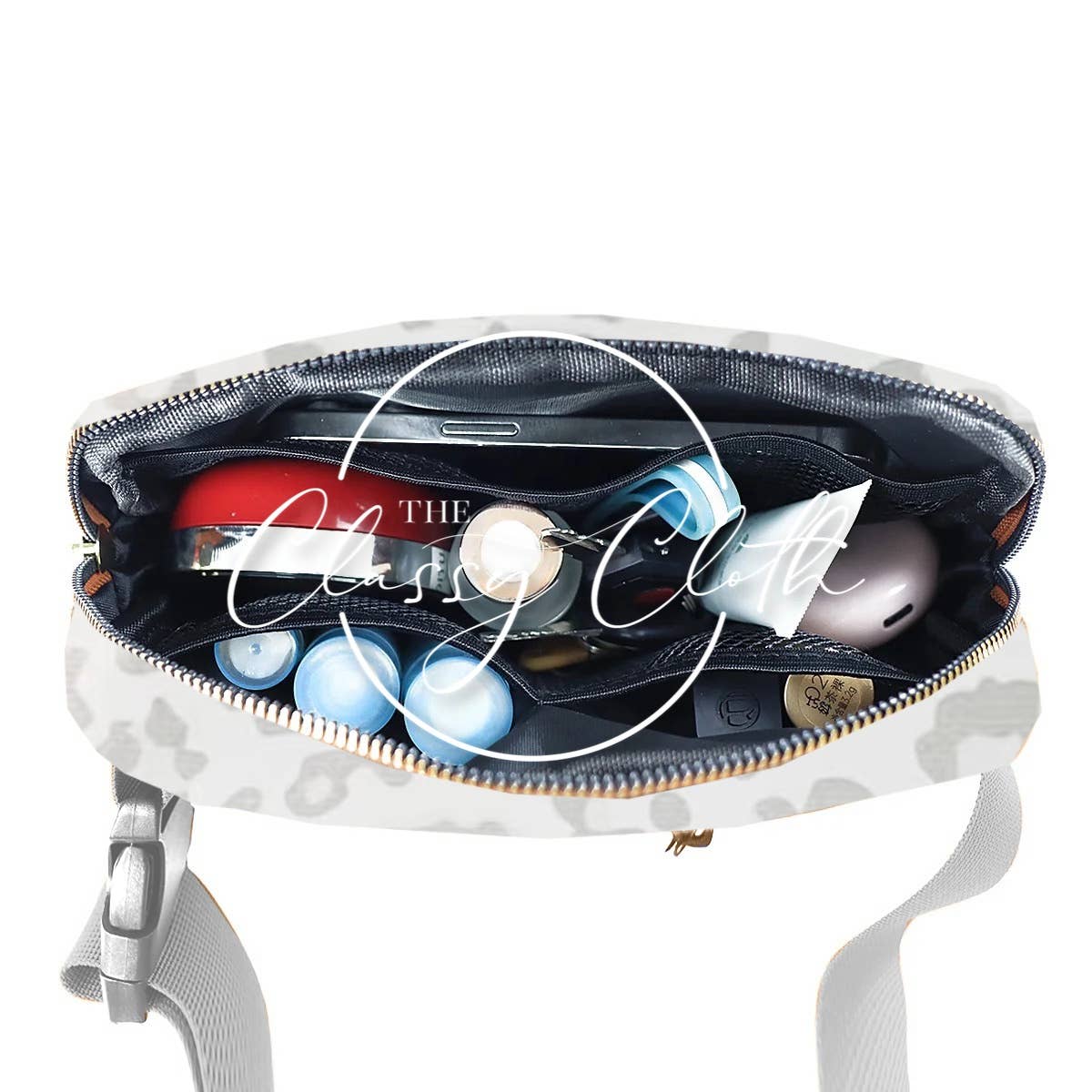 Nylon Belt Bag- Grey Leopard