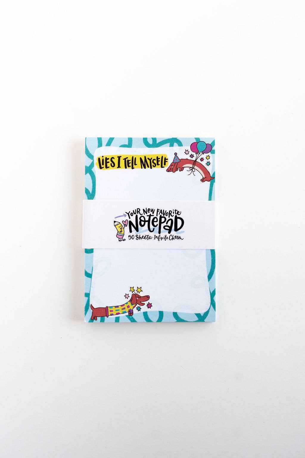 Lies I Tell Myself Notepad – Funny Dachshund Dog Stationery