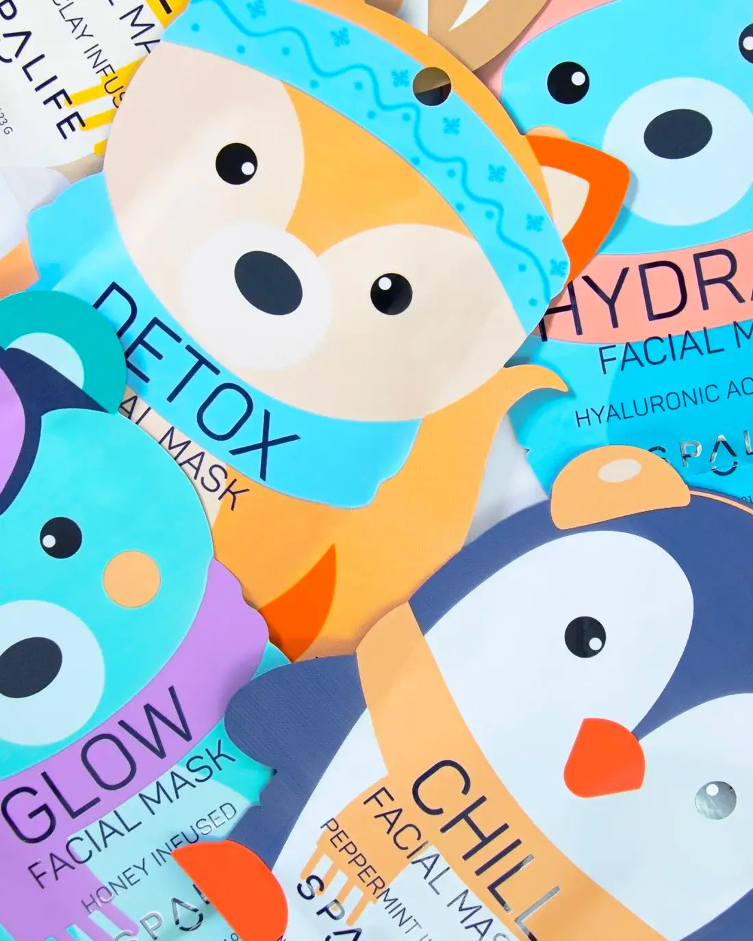 Holiday Snow Buddies Assorted Facial Mask Bundle