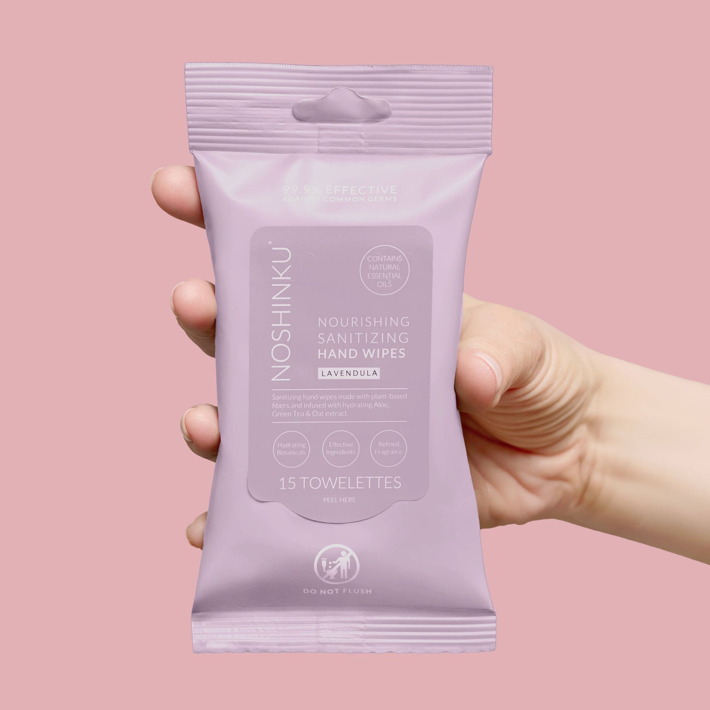 Lavender Nourishing Hand Sanitizing Travel Wipes