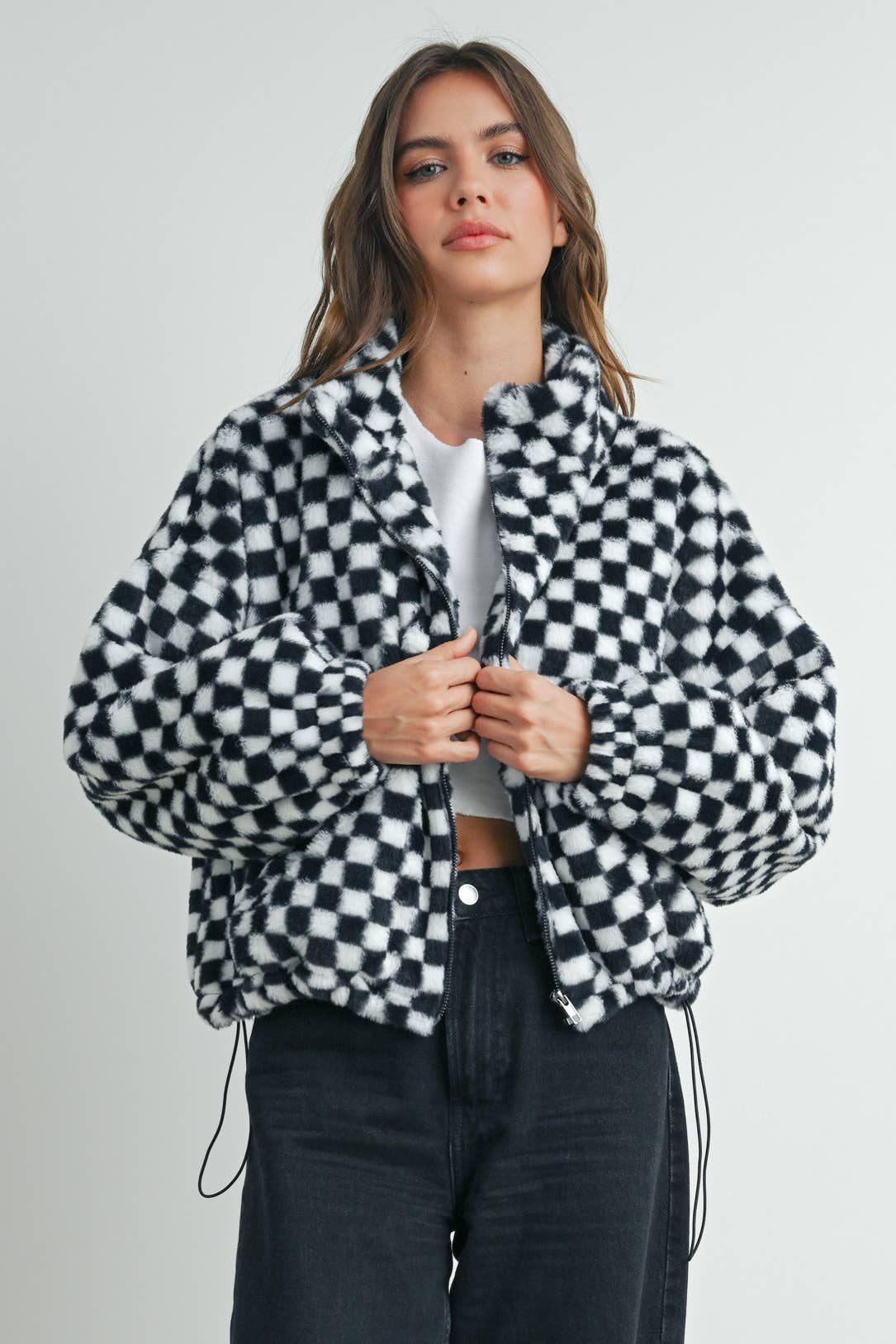 Checkered Teddy Jacket