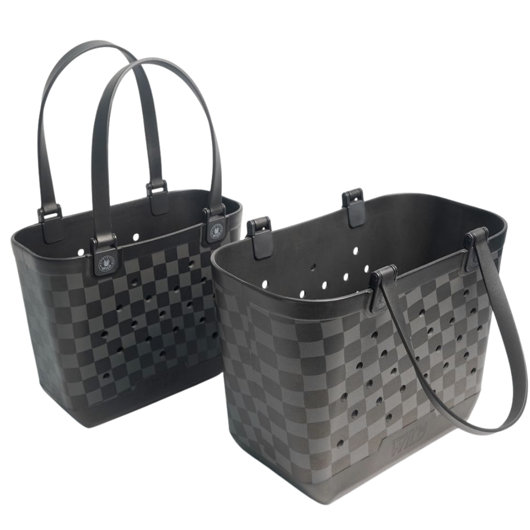 Black Checkered Tote