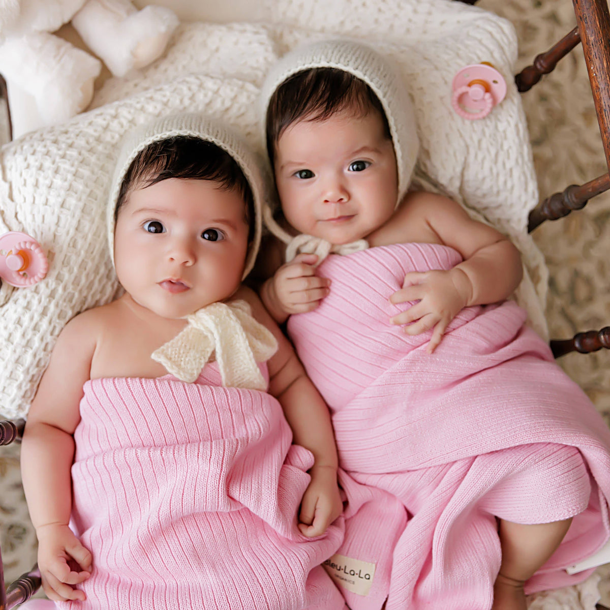 NEW! 100% Luxury Organic Cotton Ribbed Baby Swaddle Blanket