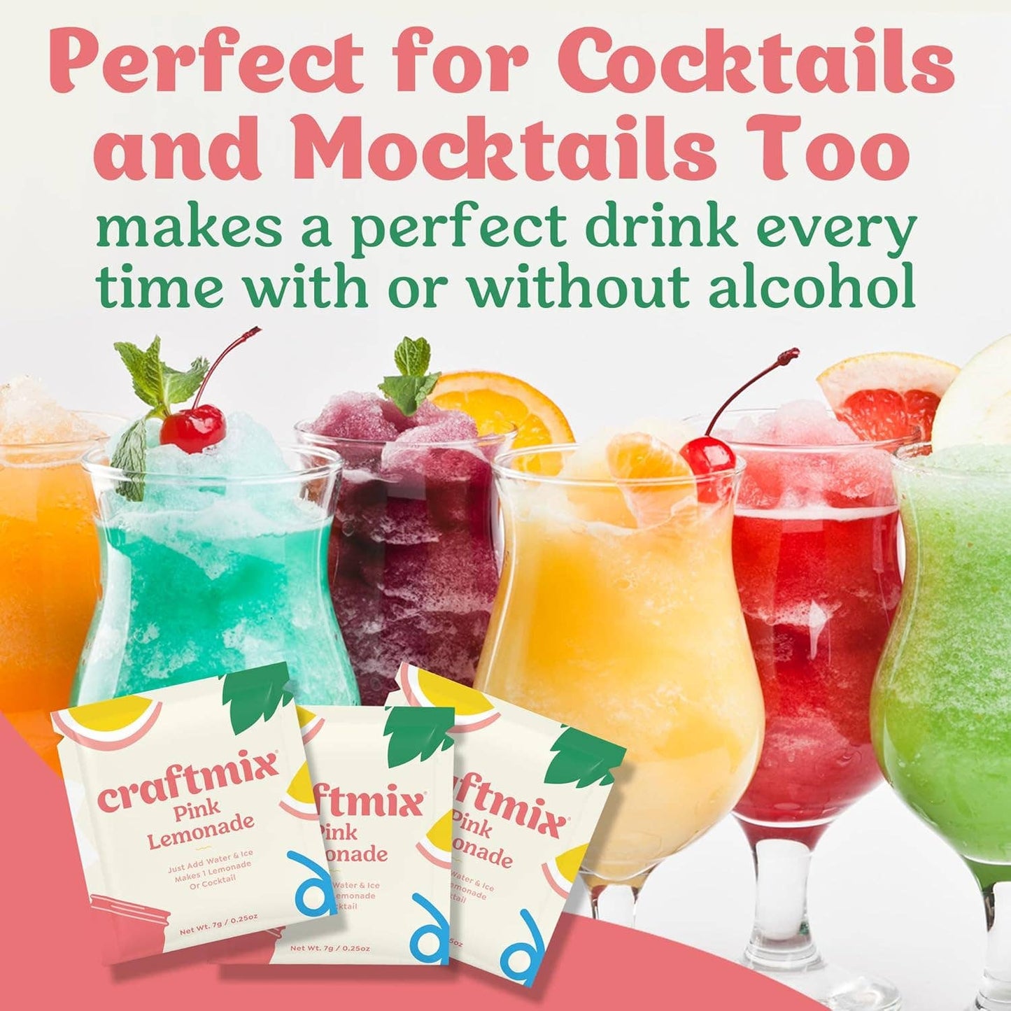 Pink Lemonade Cocktail / Mocktail Mixer