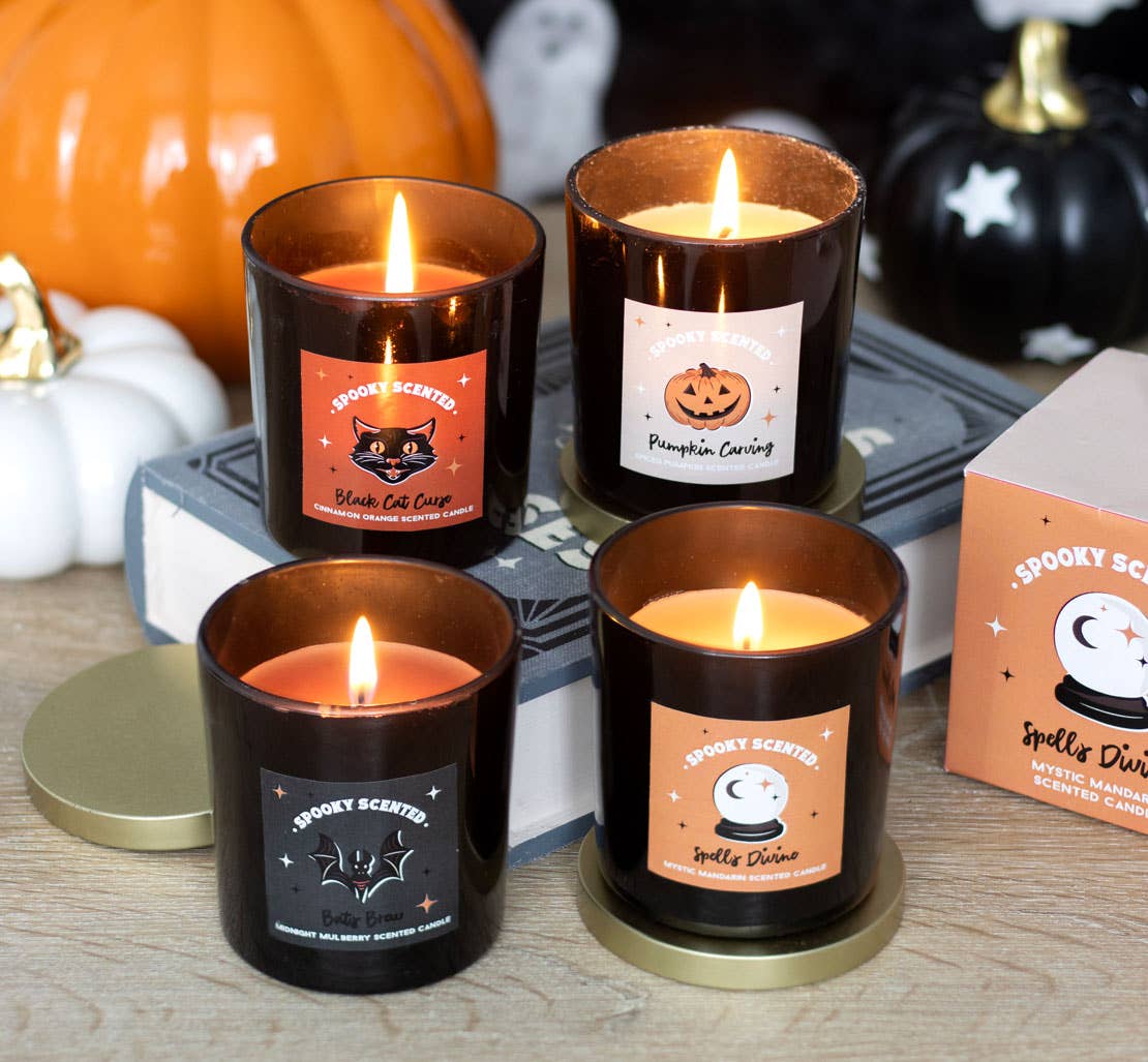 Black Cat Curse Cinnamon Orange Halloween Candle