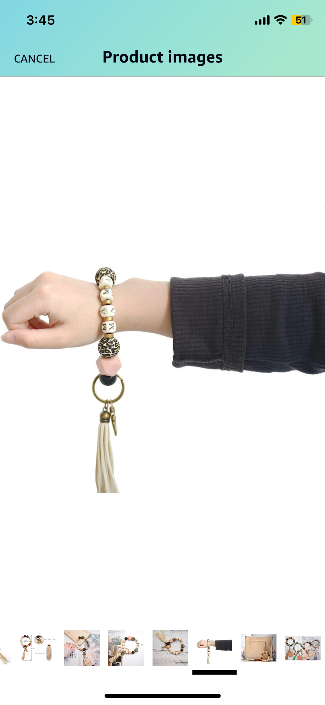 Mama Beaded Wristlet Keychain/Leopard Mama Key Ring