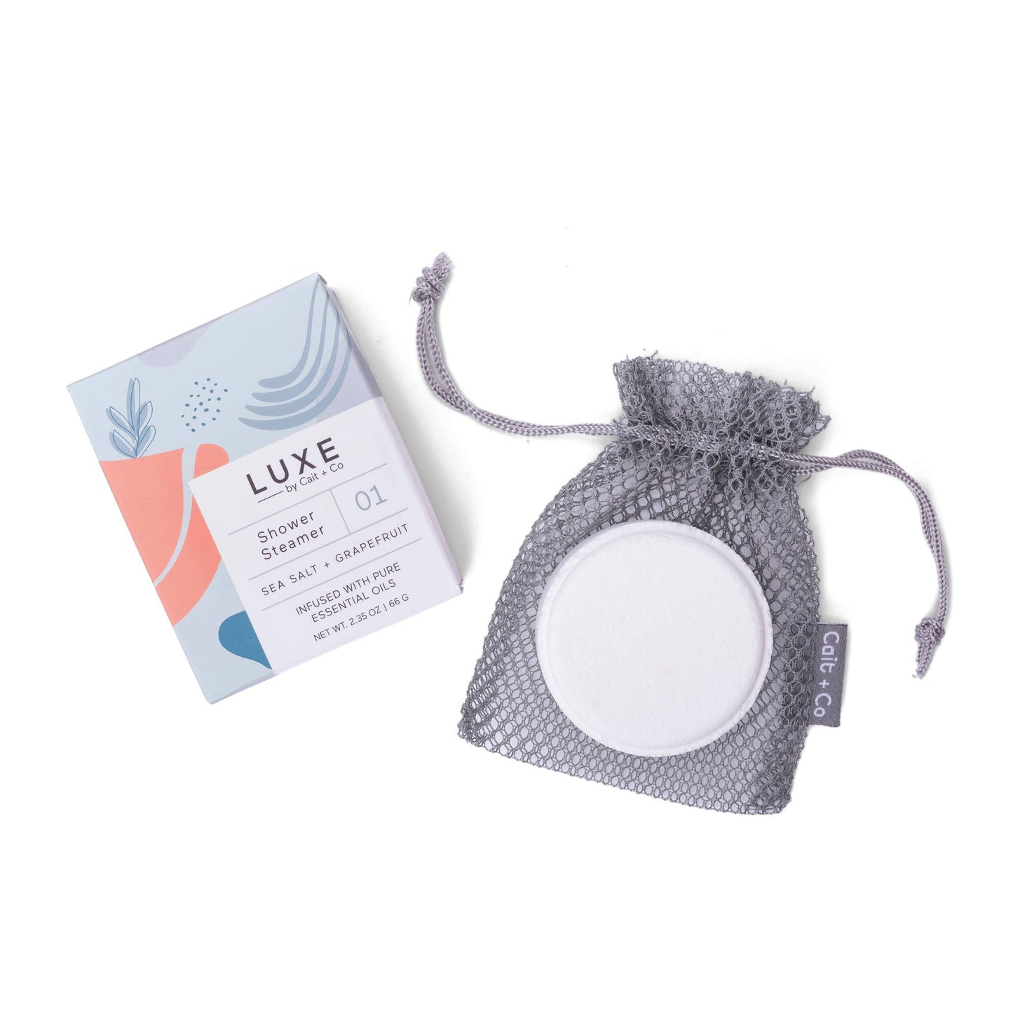 Luxe Sea Salt + Grapefruit Shower Steamer Fizzy Bomb