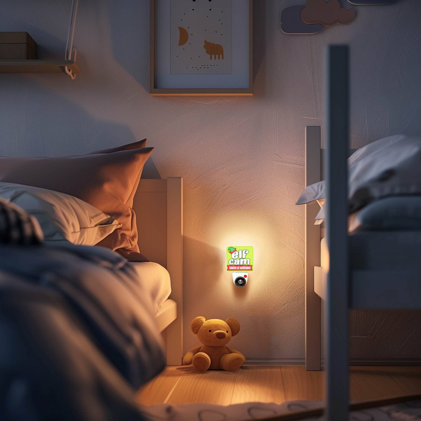 Christmas Santa Cam Night Light AC Wall