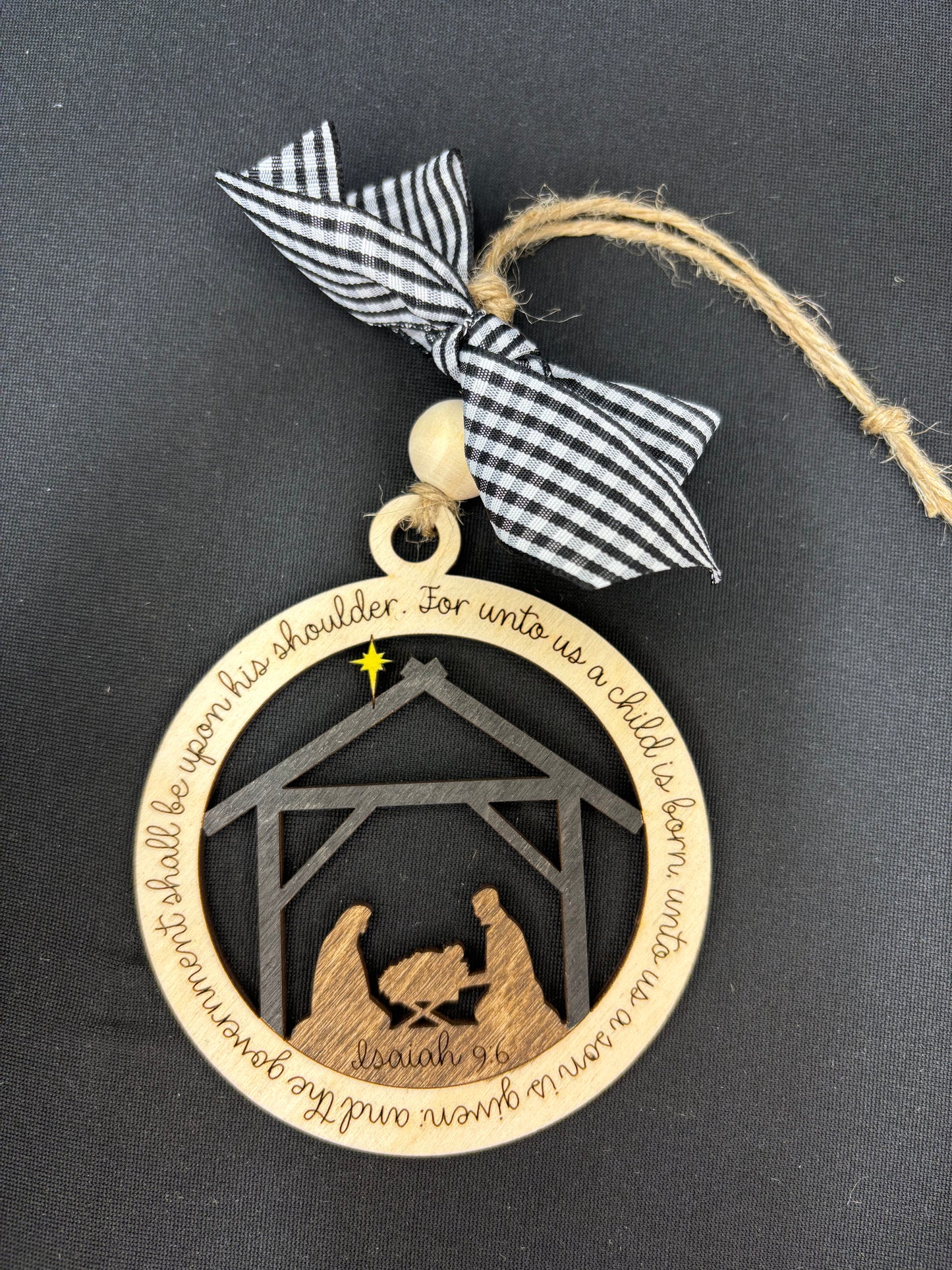 Birch Nativity Ornament