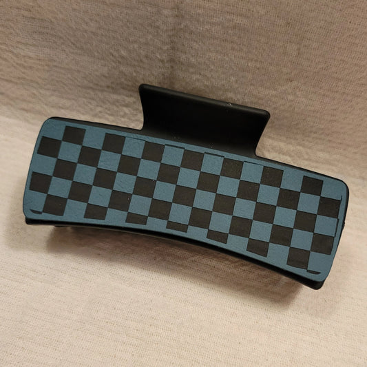 Checkered Hair Claw Clip