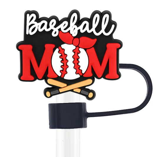 "Baseball Mom" Straw Topper