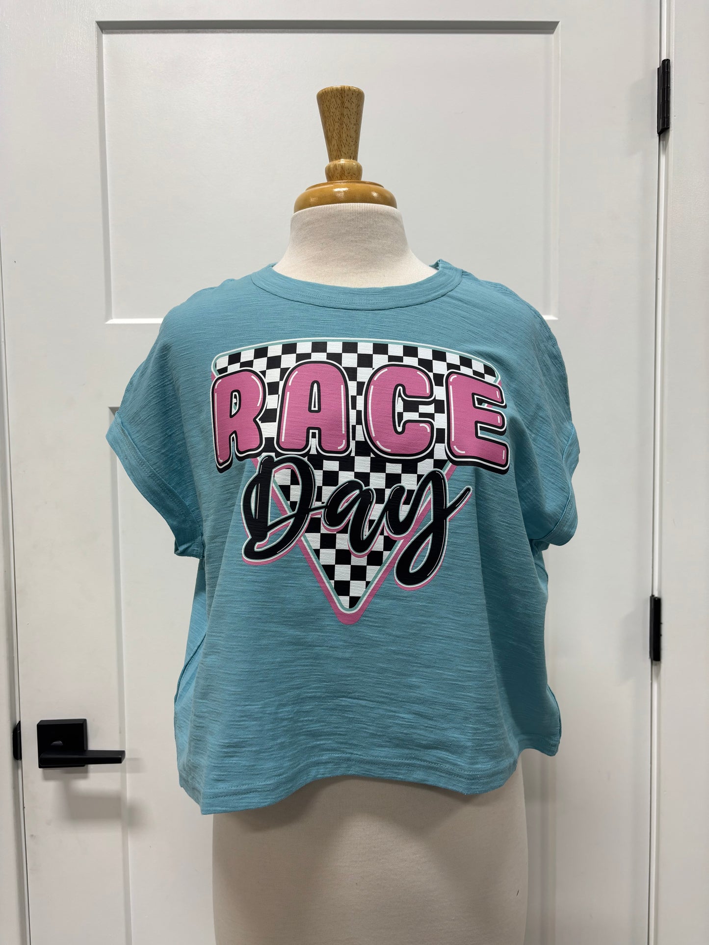 Race Day Retro Mint T-Shirt