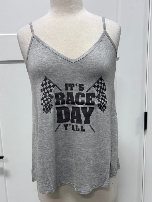 It's Race Day Y'all Grey Tank