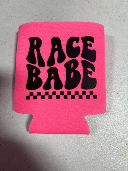 Race Babe Pink Regular Coozie