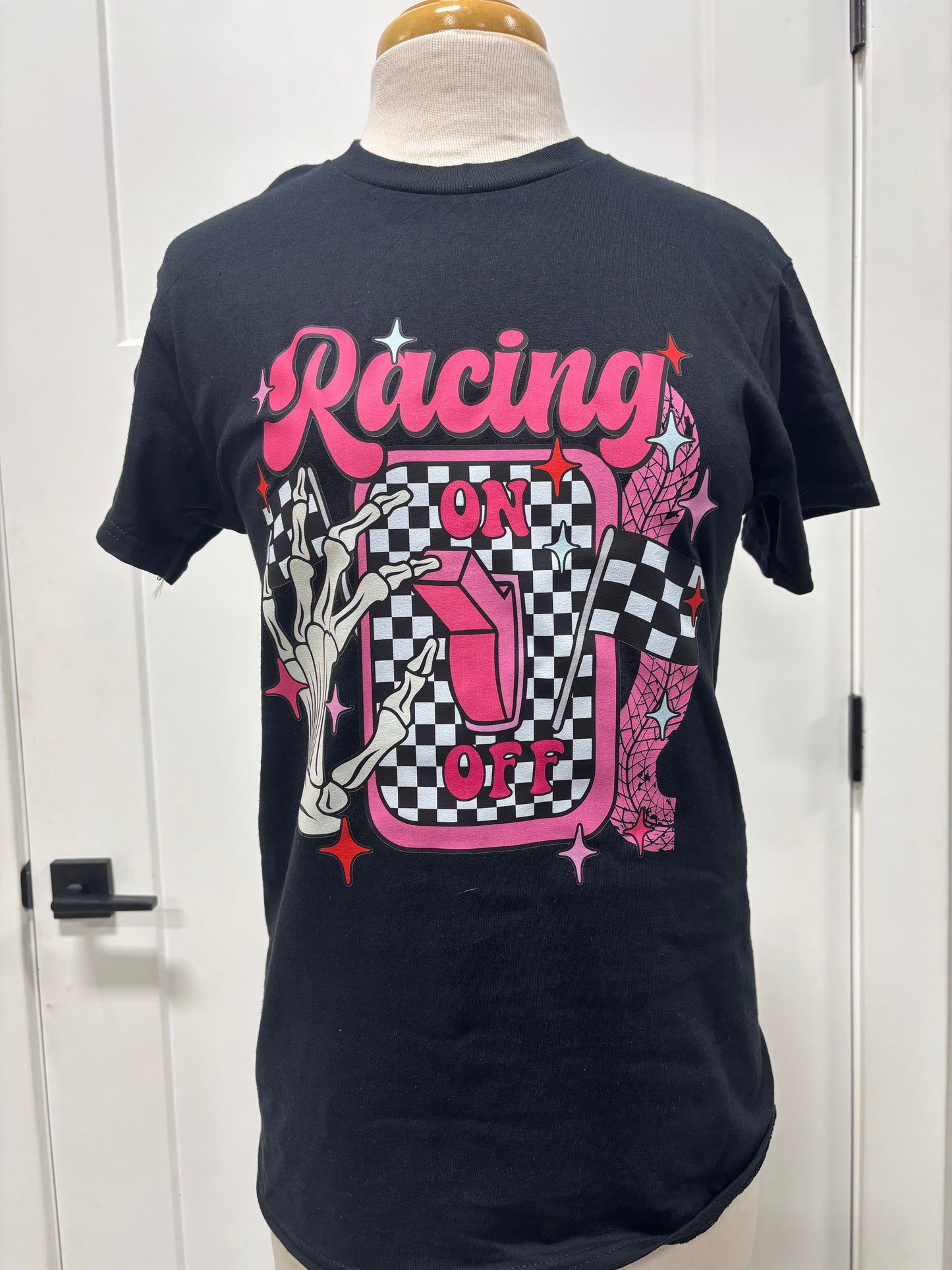 Racing On/Off Black T-Shirt